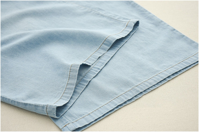 Sweet Wood Ear Jeans Cropped Pants Ladies