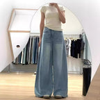 Women's Wide-leg Jeans High Waist Loose And Slimming